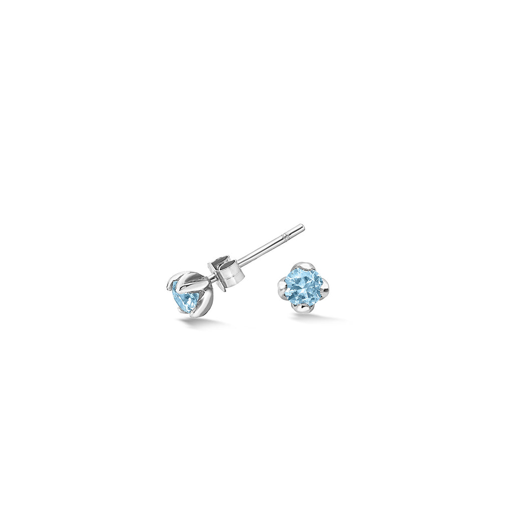 Small aquamarine hot sale stud earrings