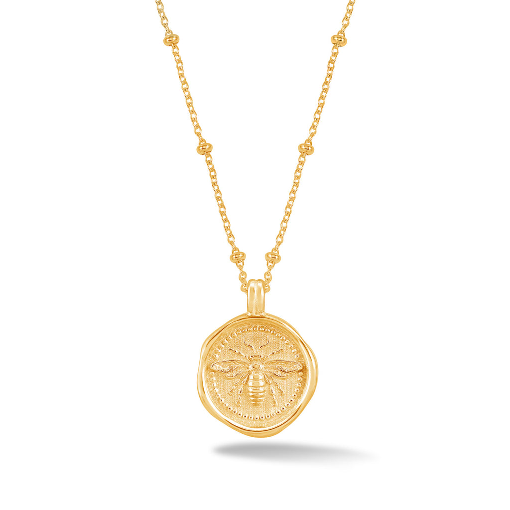 Bee coin clearance necklace