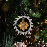 XC2024-AMARILLIS-Dower-and-Hall-Gilded-and-Silver-Plated-Pewter-Amarillis-Christmas-Decoration-2024-1