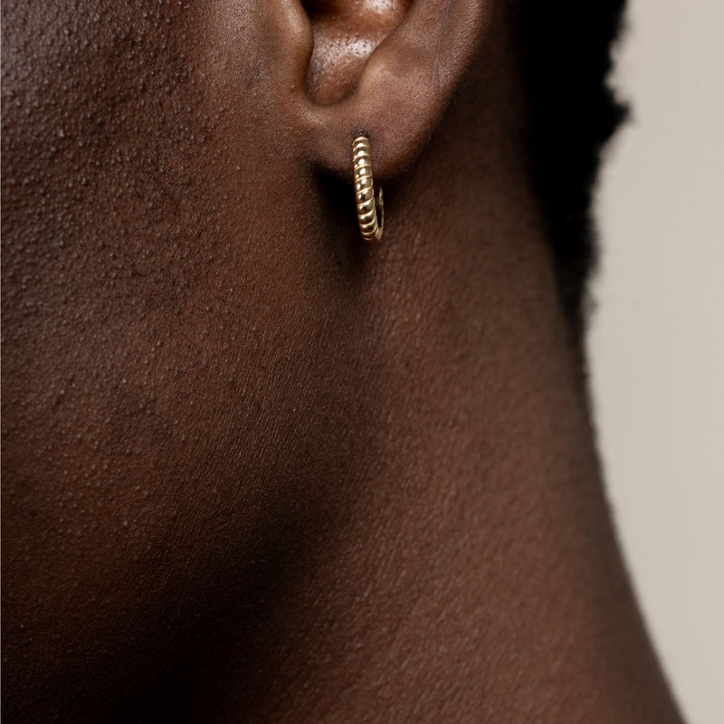 Men's Small Twist Hoops