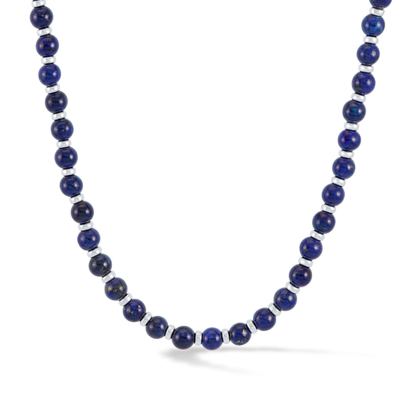 AZBN12M-S-LAPIS-Dower-and-Hall-Sterling-Silver-Mens-Lapis-Lazuli-Halo-Necklace