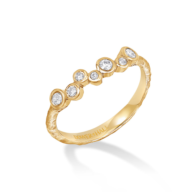 18k Gold & Diamond Fine Cascade Wraparound Ring