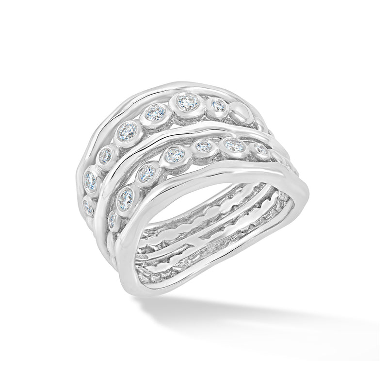 18k Diamond Waterfall Ring 0.33ct