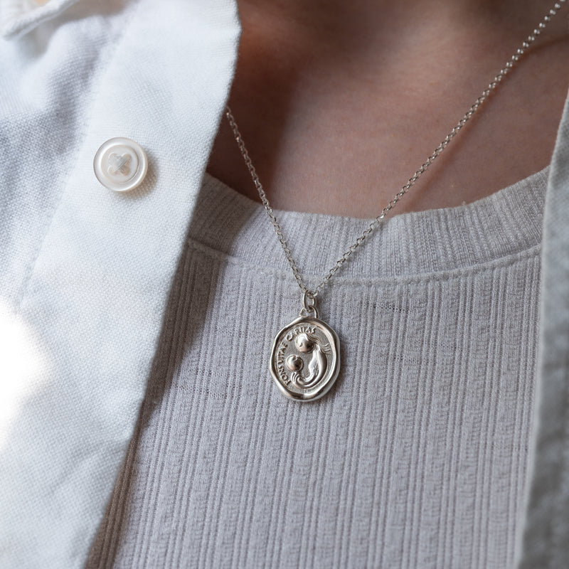 Engravable Mother & Child Talisman Necklace