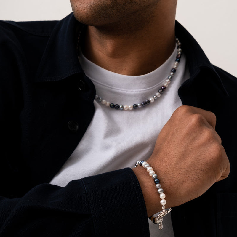 Pearl Beaded Lion Design Bracelet For Men – VOYLLA