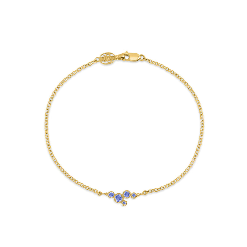 14k Gold Stargazer Five Tanzanite Bracelet