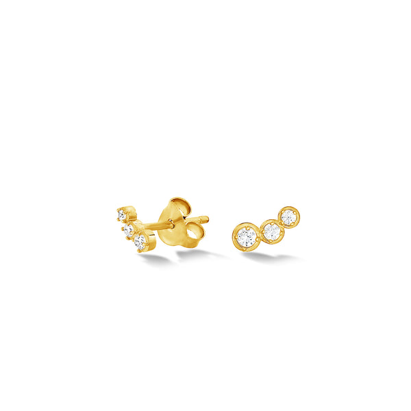 Diamond trio clearance stud earrings