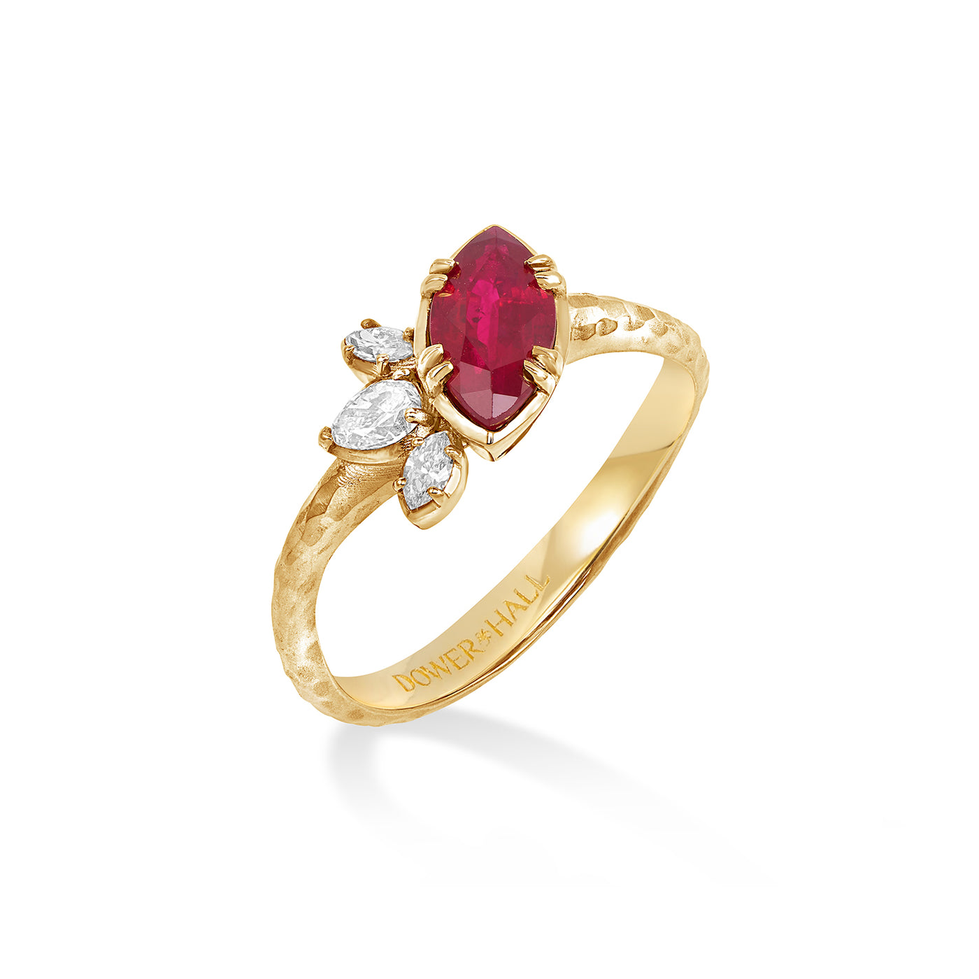 NEW 18K Yellow Gold Ruby hotsell Diamond Ring