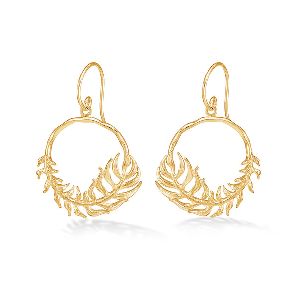 FE52-V_Dower-and-Hall-Gold-Vermeil-Angel-Feather-Circle-Drop-Earrings