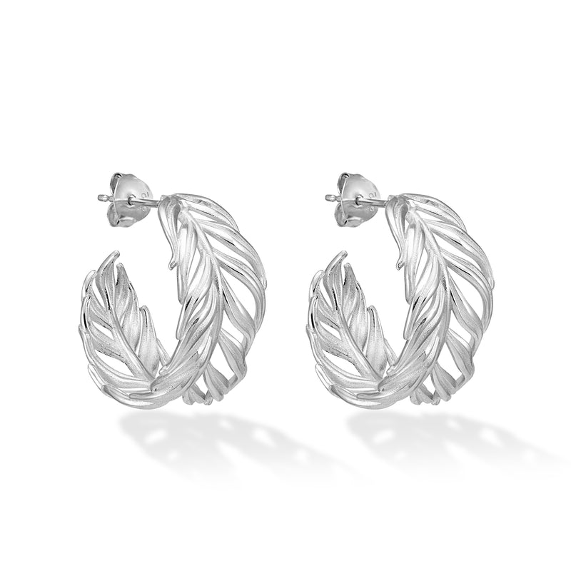 FE60-S-Dower-and-Hall-Sterling-Silver-20mm-Angel-Feather-Hoops