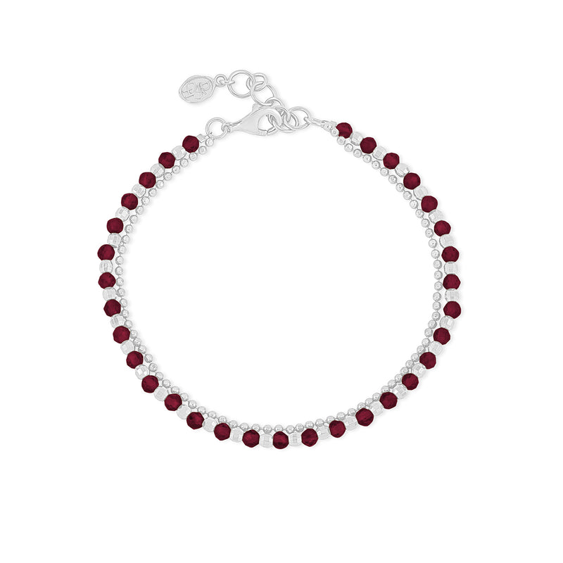 Garnet Faceted Bead Orissa Bracelet