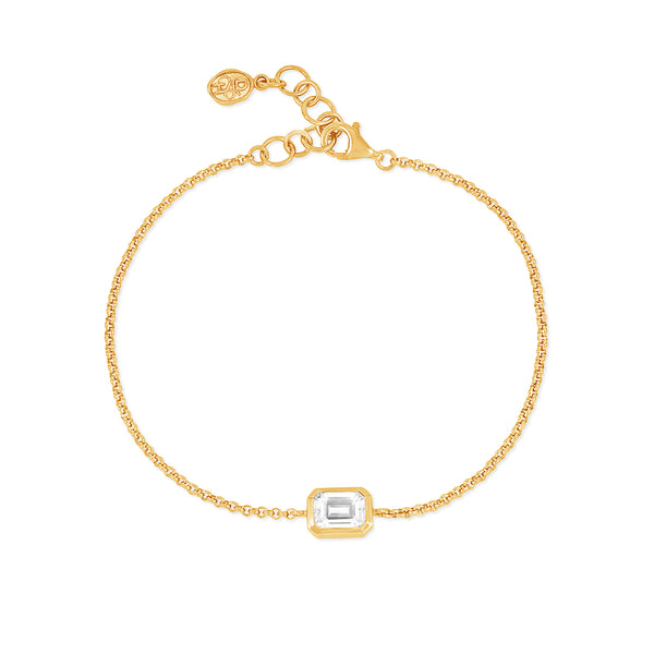 HHB90-V-WT-Dower-and-Hall-Yellow-Gold-Vermeil-White-Topaz-Octagon-Chain-Bracelet