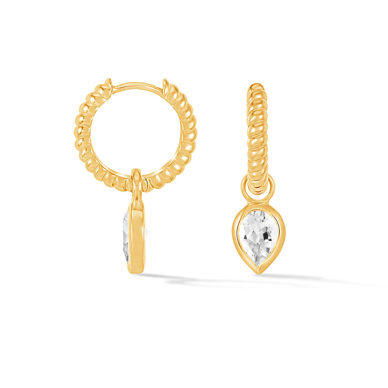 HHE83-V-WT-Dower-and-Hall-Yellow-Gold-Vermeil-White-Topaz-Twist-Huggie-Charm-Hoops