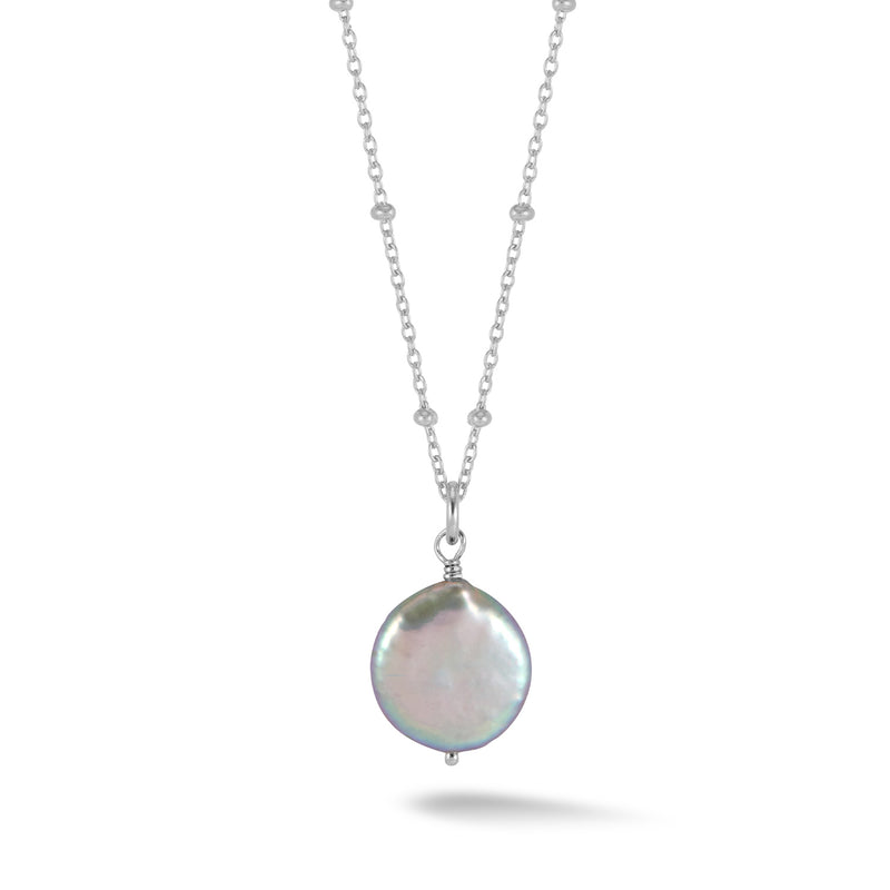 Dove Grey Biwa Pearl Pendant