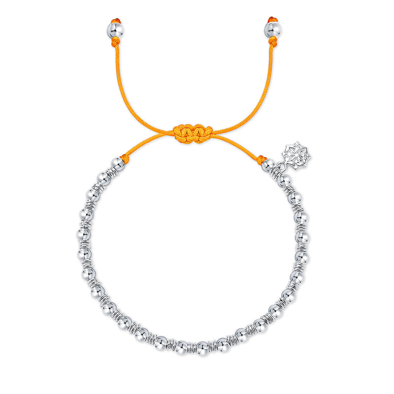 MSB10-S-ORANGE-Dower-and-Hall-Sterling-Silver-Orange-Misanga-Cord-Bracelet