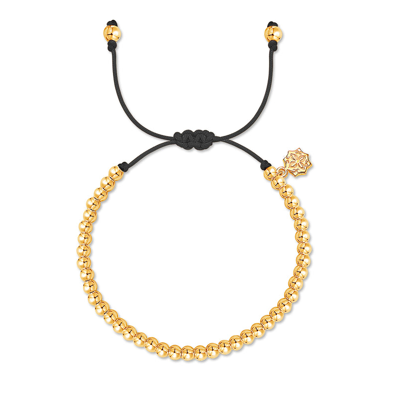 MSB13M-V-BLACK-Dower-and-Hall-Yellow-Gold-Vermeil-Black-Misanga-Cord-Bracelet