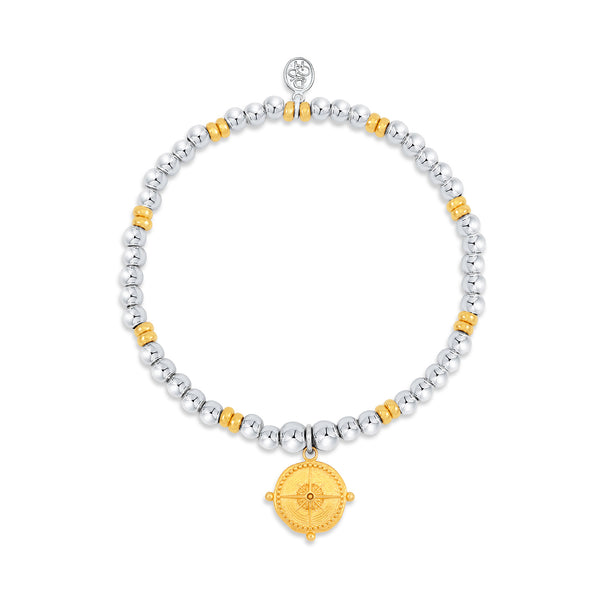 MSB19-MIX-Dower-and-Hall-Sterling-Silver-and-Yellow-Gold-Vermeil-True-North-Misanga-Bracelet