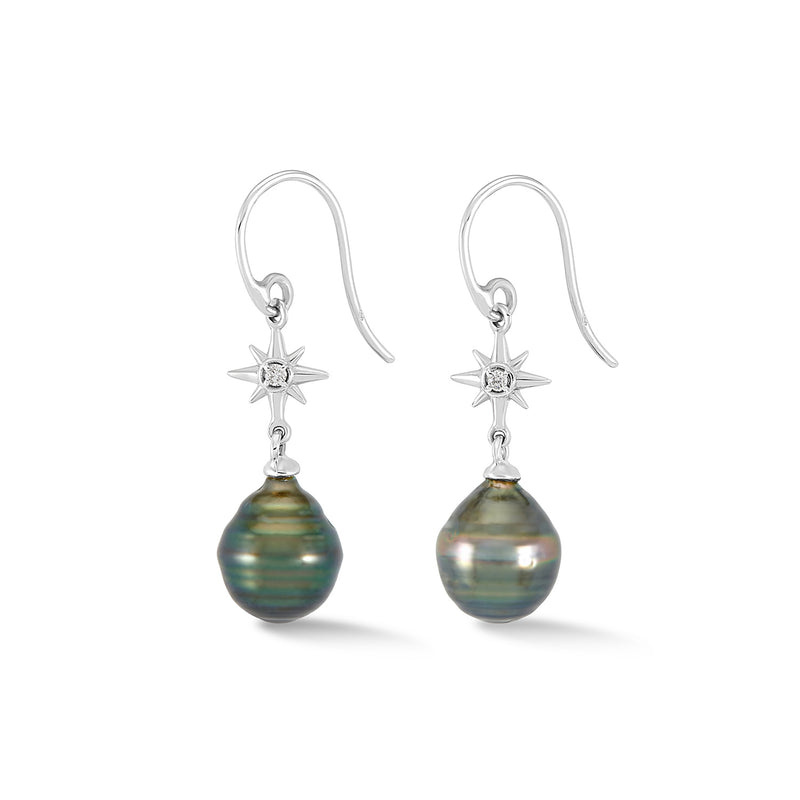 NSDE5-14W-DIA-Dower-and-Hall-14k-White-Gold-and-Diamond-North-Star-Ear-Drops-with-Tahitian-Pearl