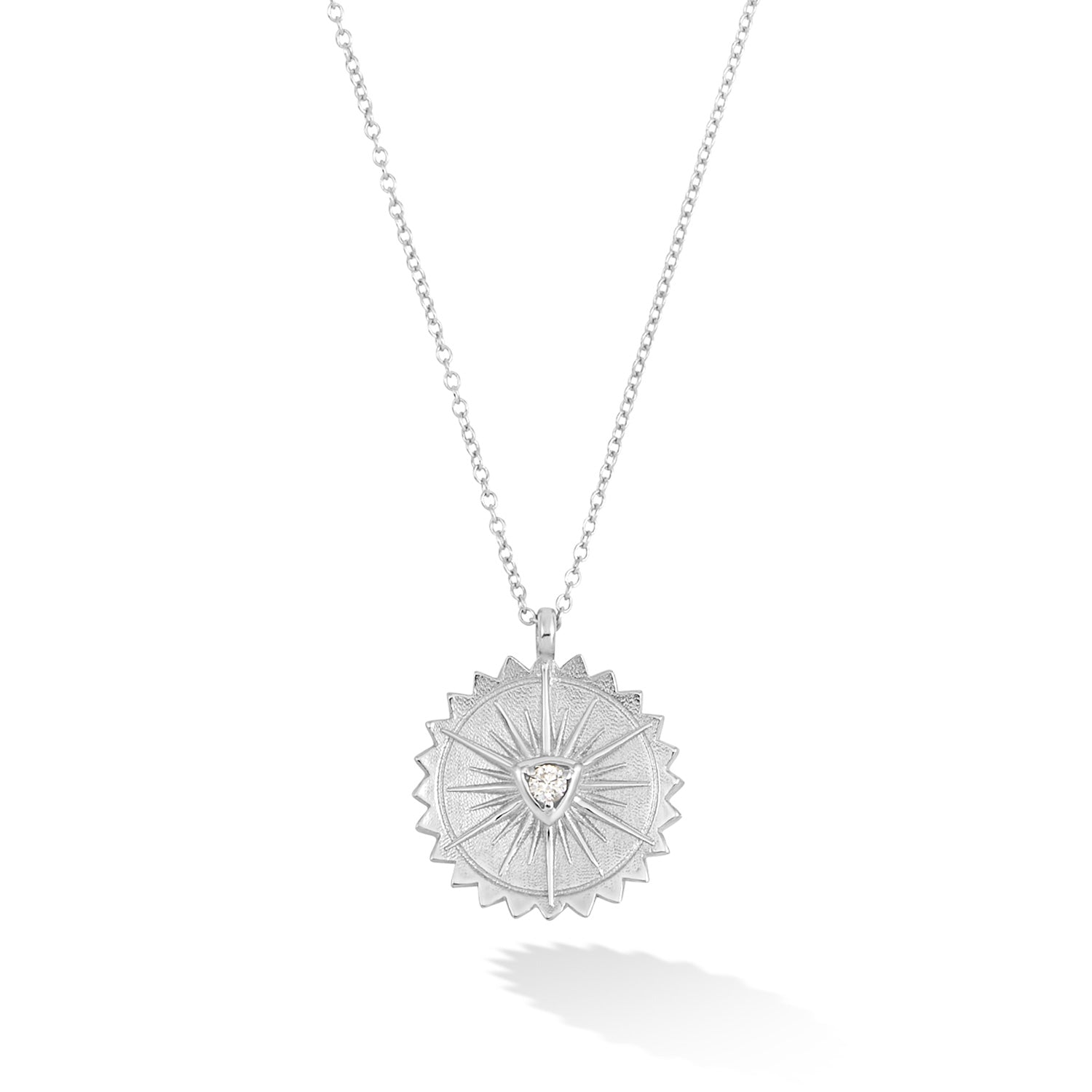 14k Gold & Diamond Sun Pendant