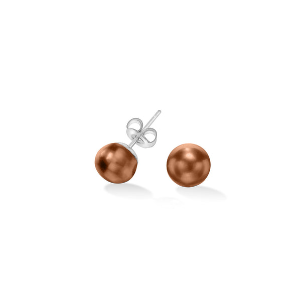 6mm Brown Timeless Freshwater Pearl Studs