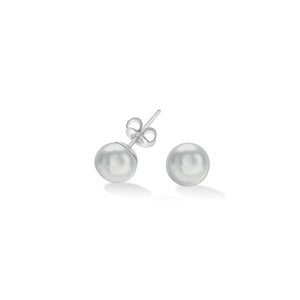 Simply Silver Sterling Silver 925 Freshwater Pearl And Cubic Zirconia Halo Stud  Earrings - Jewellery from Jon Richard UK