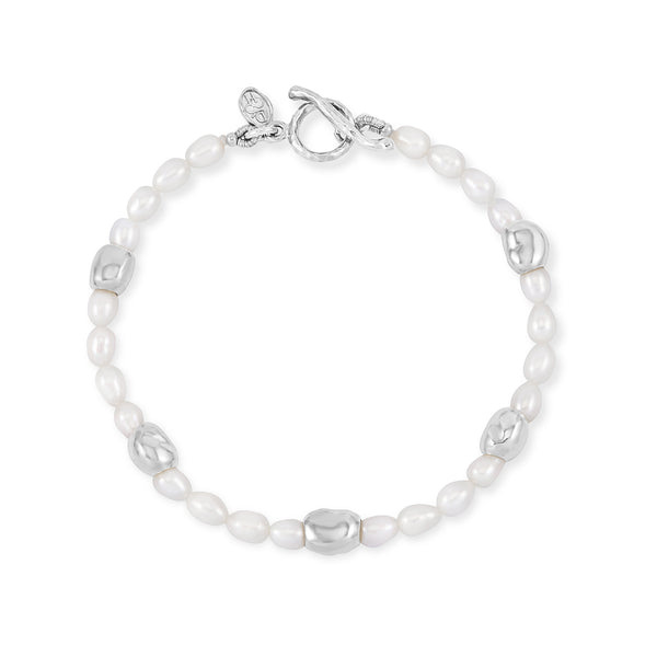 PEBB24-S-WP-Dower-and-Hall-Sterling-Silver-White-Pearl-Ocean-Pebble-Bracelet