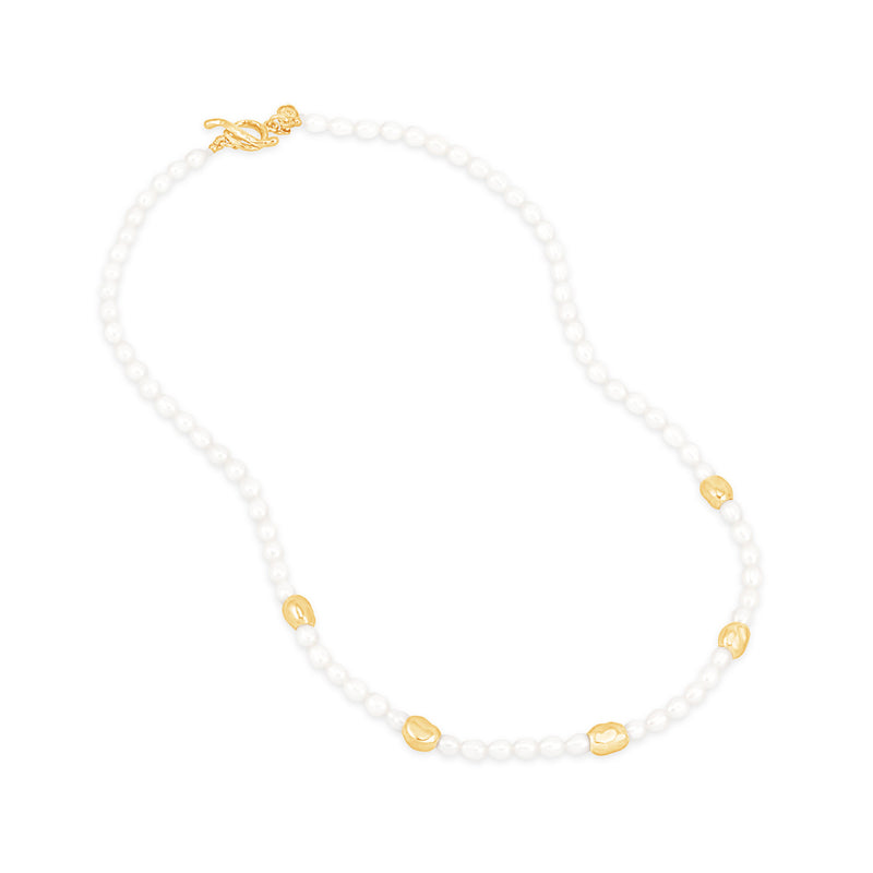 PEBN24-V-WP-Dower-and-Hall-Yellow-Gold-Vermeil-White-Pearl-Ocean-Pebble-Necklace