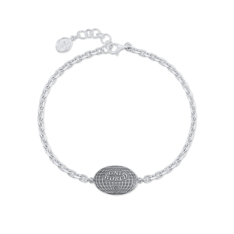 TSB52-S-Dower-and-Hall-Oxidised-Sterling-Silver-One-World-Disc-Talisman-Bracelet