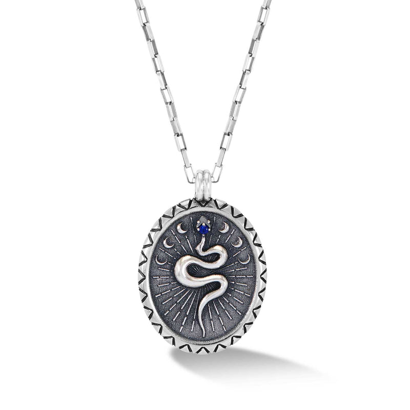 TSP39M-S-OXI-Dower-and-Hall-Mens-Sterling-Silver-Snake-Talisman-Necklace