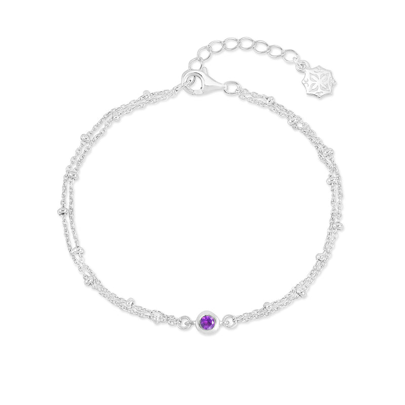 TWB10-S-AME-Dower-and-Hall-Sterling-Silver-Amethyst-Dewdrop-Double-Chain-Bracelet