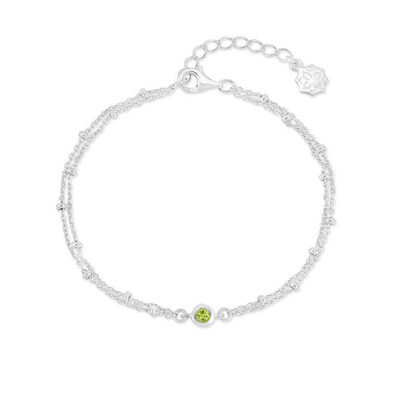 TWB10-S-PERI-Dower-and-Hall-Sterling-Silver-Peridot-Dewdrop-Double-Chain-Bracelet