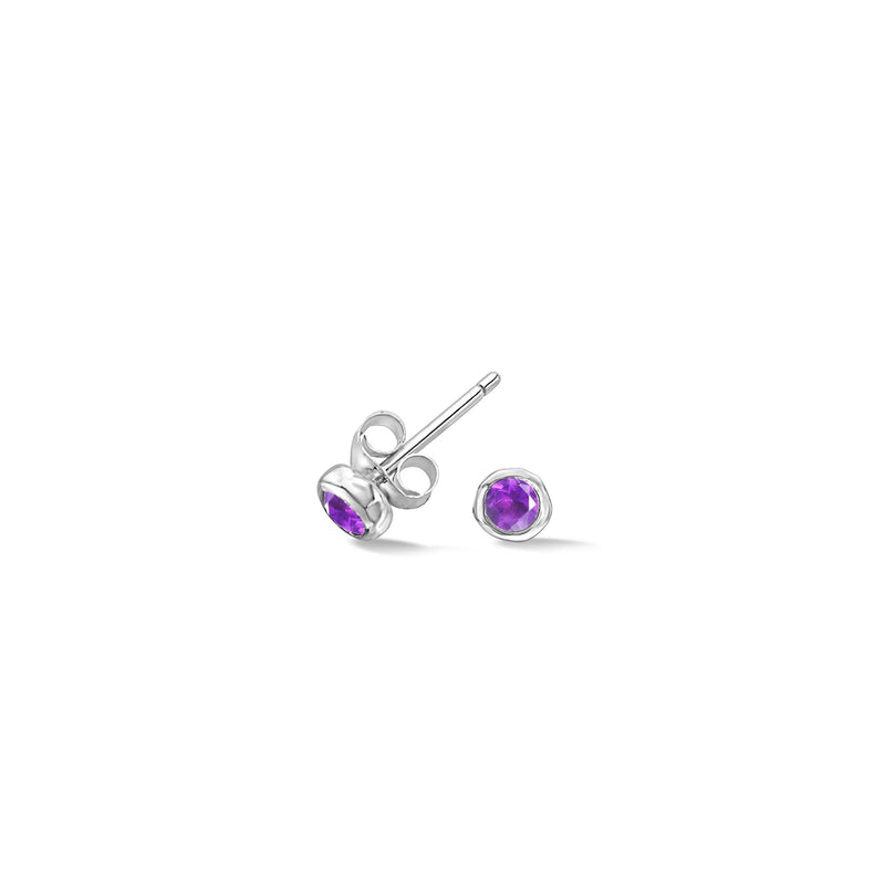 3mm Amethyst Dewdrop Studs