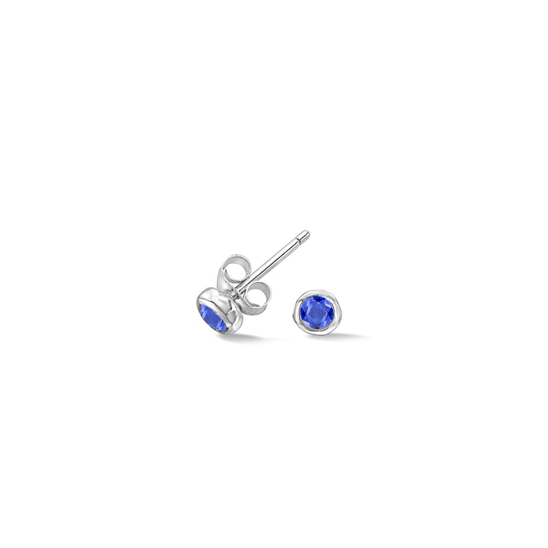 3mm Blue Spinel Dewdrop Studs