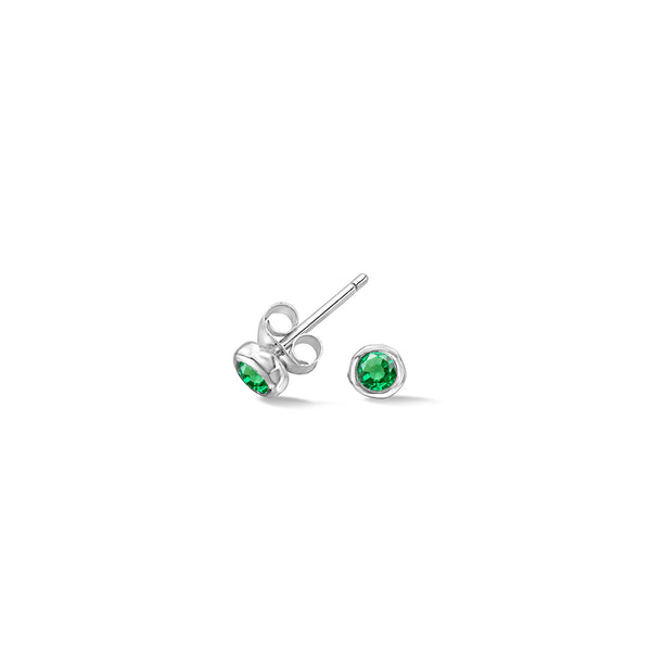 3mm Green Garnet Dewdrop Studs