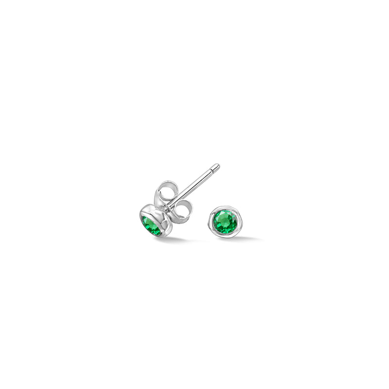 3mm Green Garnet Dewdrop Studs