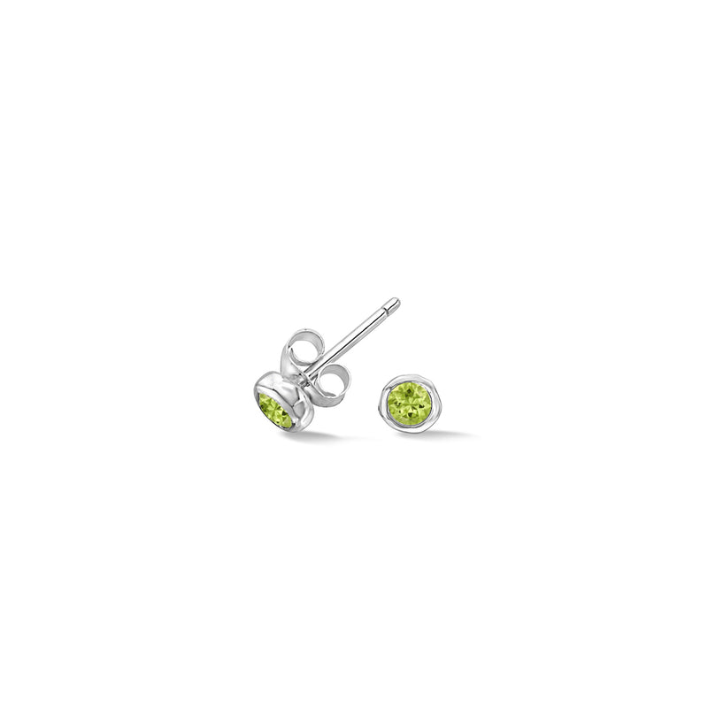 3mm Peridot Dewdrop Studs