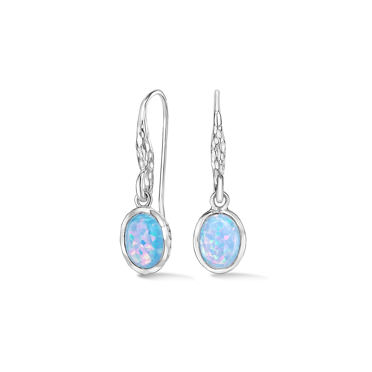 Ethiopian Opal Earrings, Sterling Silver Scalloped Earrings, Opal Drop Earrings, deals Artisan Earrings