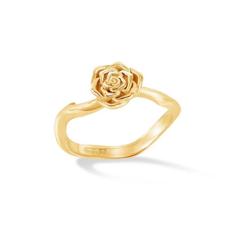 14k Rose & Thorn Twinkle Ring