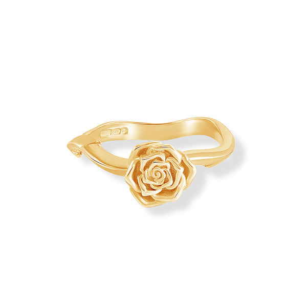 14k Rose & Thorn Twinkle Ring