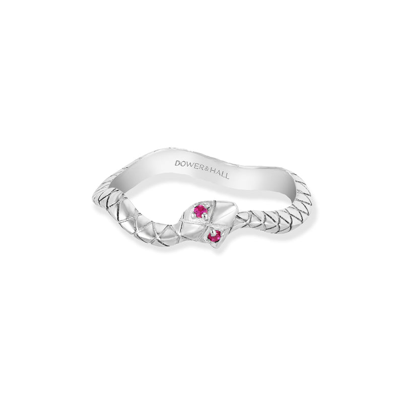 TWR103-S-RUBY-Dower-and-Hall-Sterling-Silver-Fearless-Snake-Twinkle-Ring