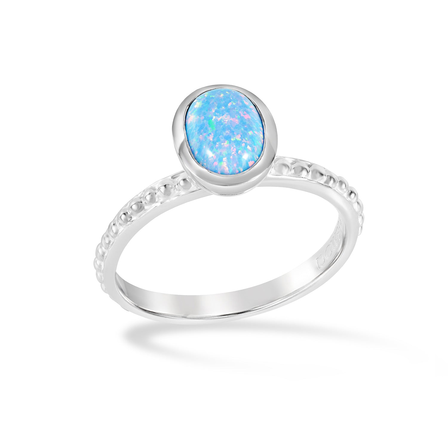 Opal triplet silver ring size R selling with granulation