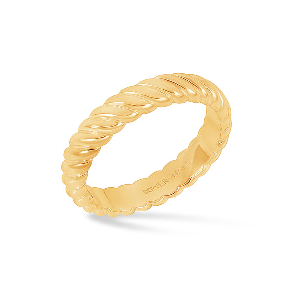 14k Twist Twinkle Ring