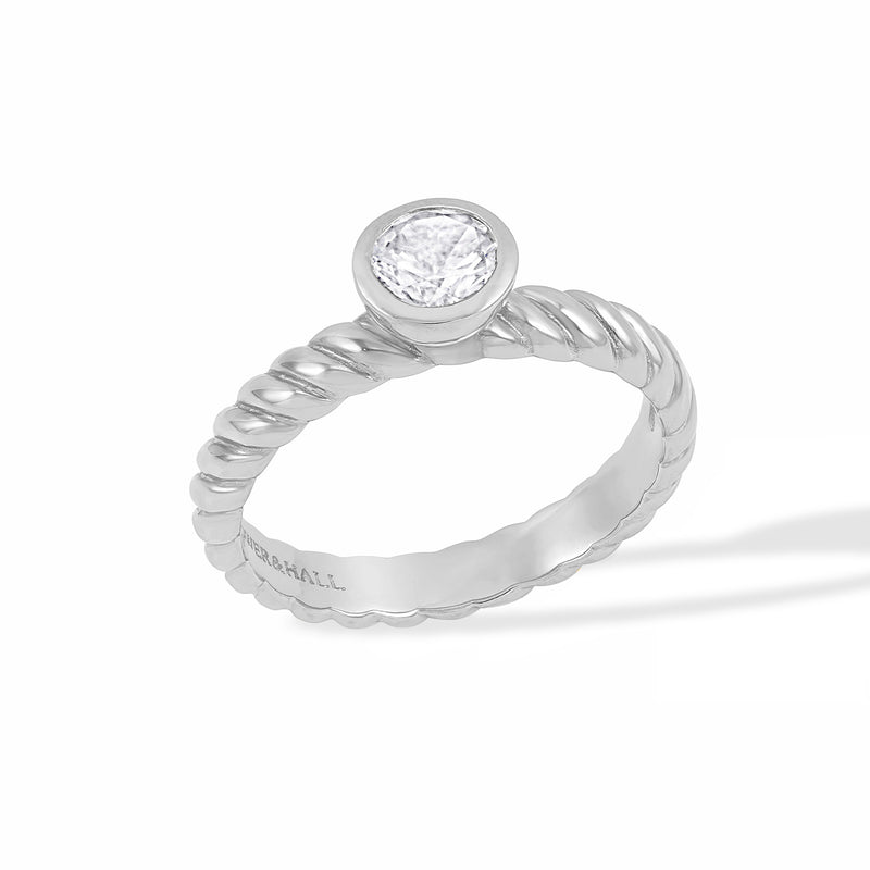 14k Lab Grown Diamond Twist Twinkle Ring