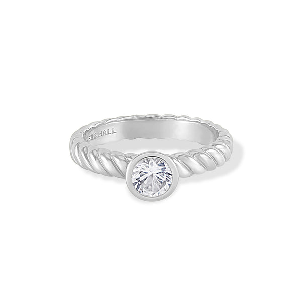 14k Lab Grown Diamond Twist Twinkle Ring