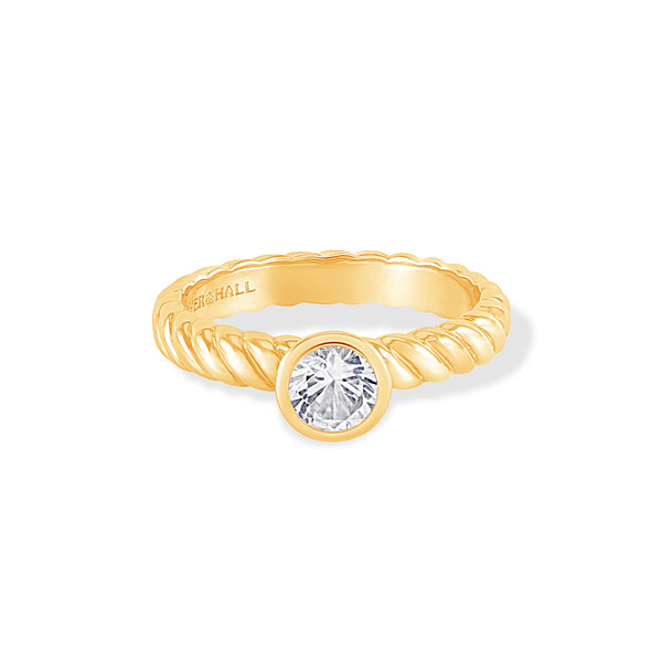 14k Lab Grown Diamond Twist Twinkle Ring