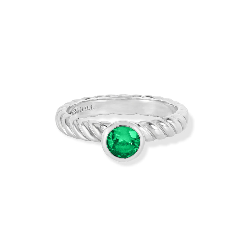 TWR85-S-GG-Dower-and-Hall-Sterling-Silver-5mm-Green-Garnet-Twist-Twinkle-Ring