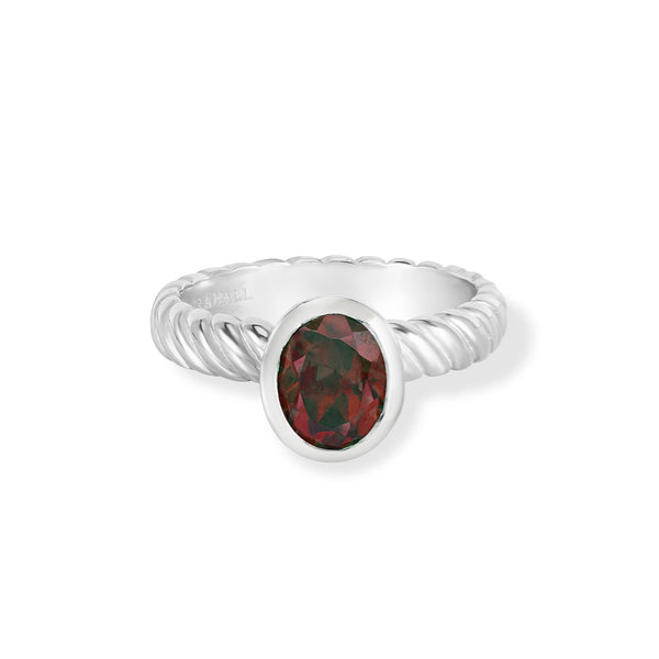 TWR88-S-GAR-Dower-and-Hall-Sterling-Silver-Oval-Garnet-Twist-Twinkle-Ring