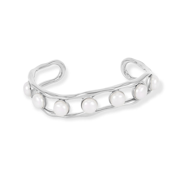 WFBG3-S-WP-Dower-and-Hall-Sterling-Silver-White-Freshwater-Pearl-Chunky-Bangle