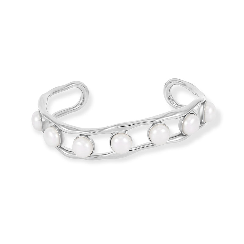 WFBG3-S-WP-Dower-and-Hall-Sterling-Silver-White-Freshwater-Pearl-Chunky-Bangle