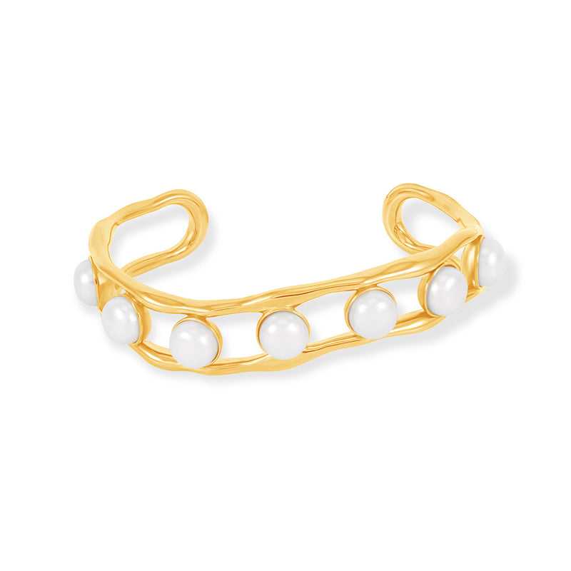 WFBG3-V-WP-Dower-and-Hall-Yellow-Gold-Vermeil-White-Freshwater-Pearl-Chunky-Bangle